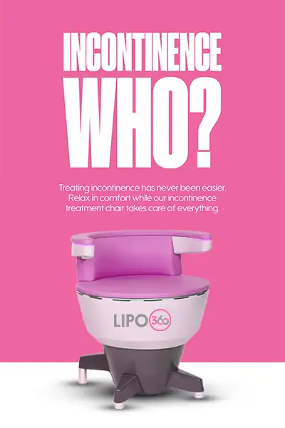LIPO360 EMS Chair Can Help with Urinary Incontinence 2 Image of a urinary incontinence treatment seat Newmarket